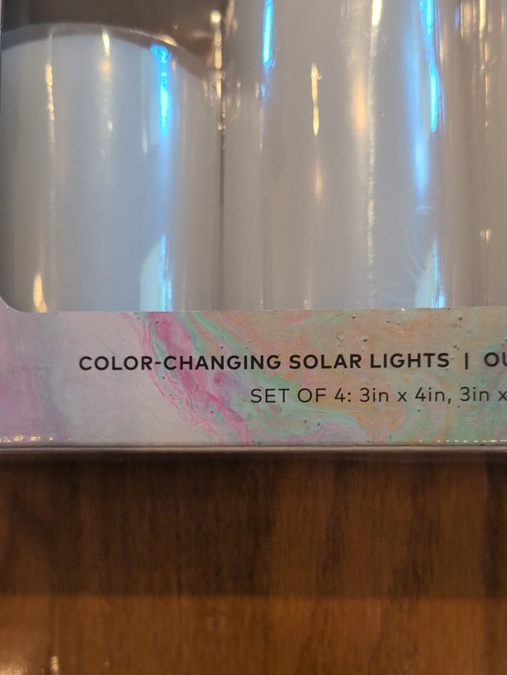 Outdoor Solar Flameless Candle Set - White - Unbranded